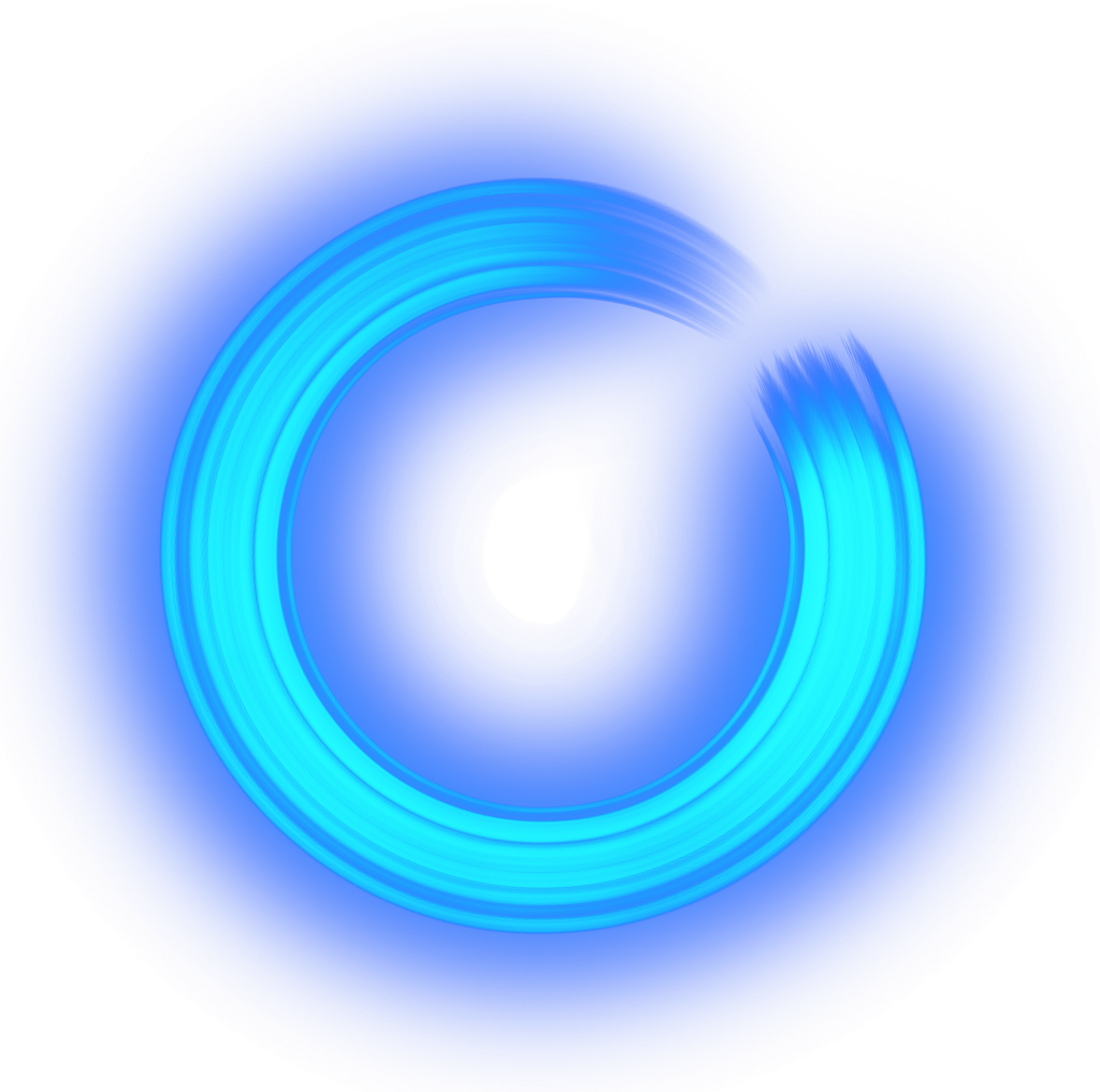 Blue neon circle
